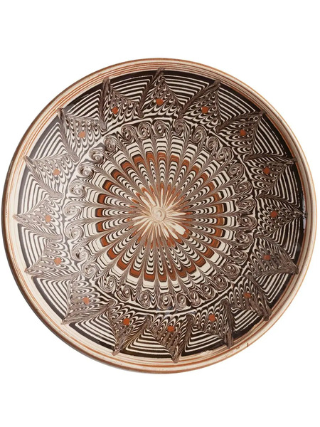  Cabana Horezu Ceramic Plate (21cm) - Neutrals 
