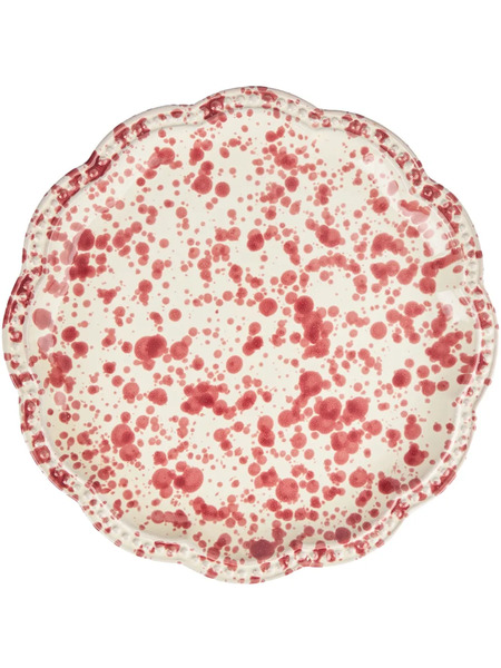  Cabana Speckled Ceramic Dinner Plate - Red 