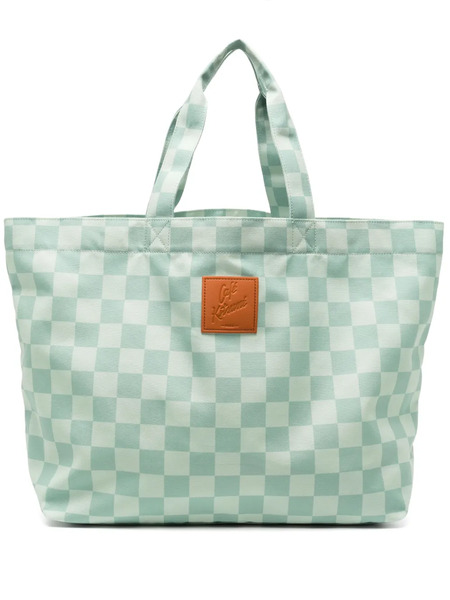  Café Kitsuné Maxi Checkerboard Tote Bag - Green 
