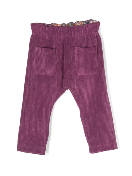  Caffe' D'orzo Corduroy Drop-crotch Trousers - Purple 