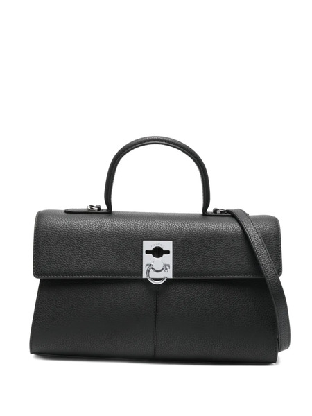  Cafuné Medium Stance Grain Leather Crossbody Bag - Black 
