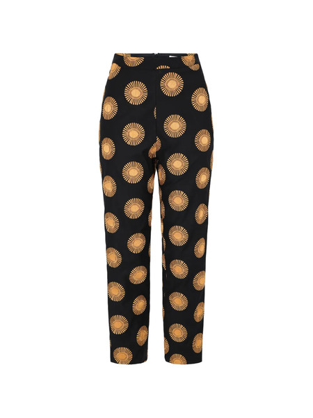  Cala De La Cruz Isola-printed Trousers - Black 