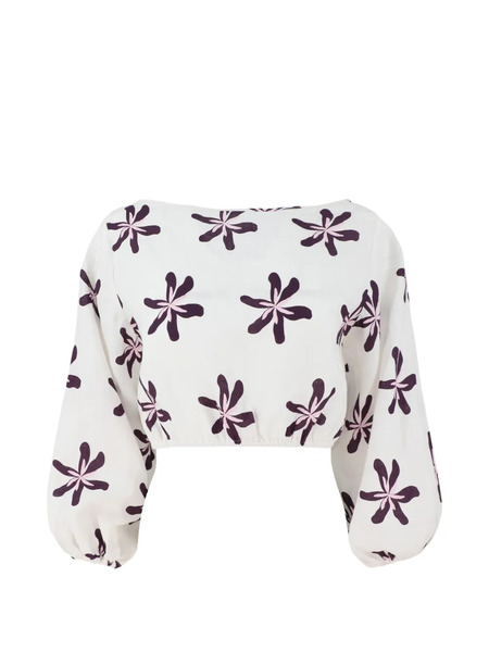  Cala De La Cruz Lori Floral-print Top - White 