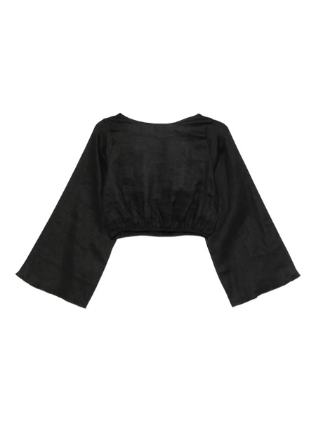  Cala De La Cruz Marina Crop Top - Black 