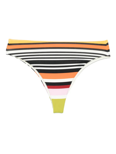  Cala De La Cruz Stripped-pattern Bikini Bottom - Black 