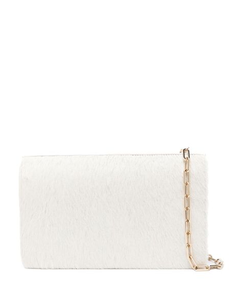  Calcaterra Shearling Shoulder Bag - White 