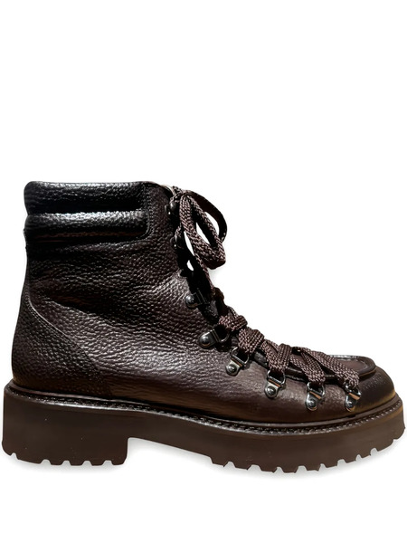  Calce Lace-up Leather Hiking Boots - Brown 