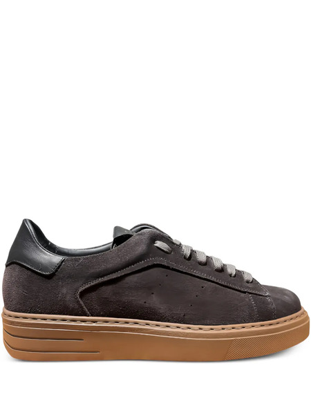  Calce Lace-up Leather-trim Sneakers - Grey 