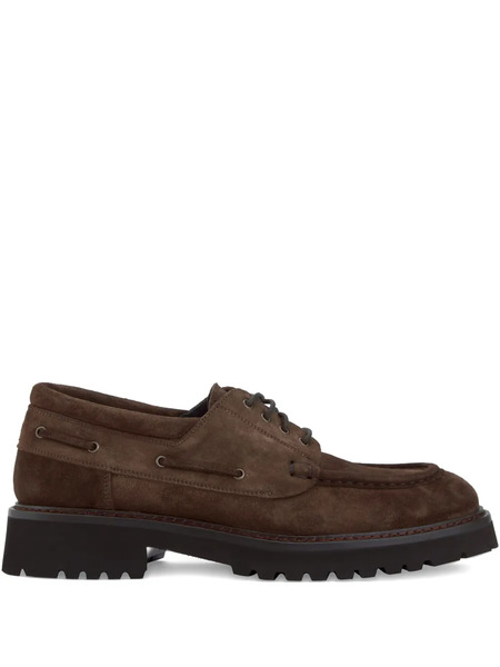  Calce Lace-up Suede Derby Shoes - Brown 