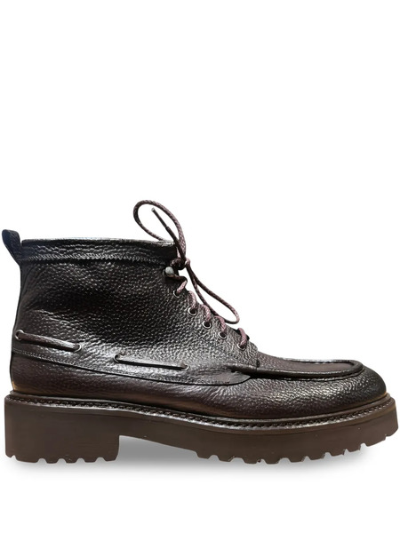  Calce Lug-sole Lace-up Ankle Boots - Brown 