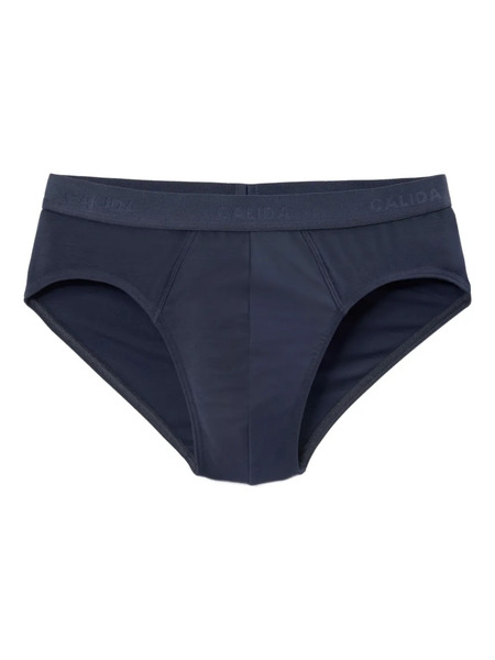  Calida Branded-waistband Briefs - Blue 