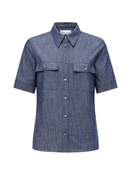  Callas Milano Vesper Flap-pocket Shirt - Blue 