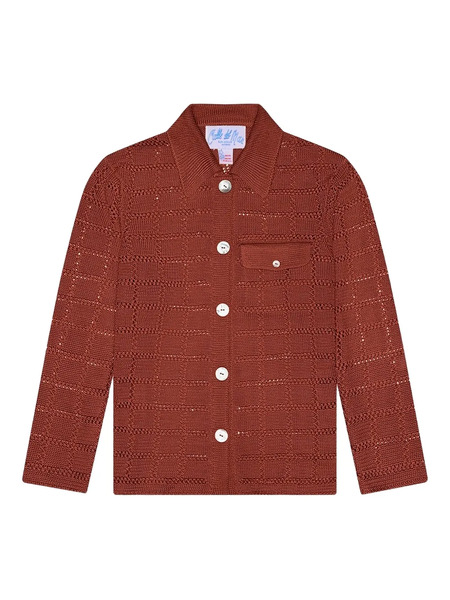  Calle Del Mar Long-sleeve Grid-pattern Shirt - Red 