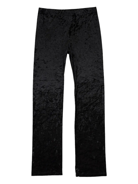  Callipygian Crushed Velvet Trousers - Black 