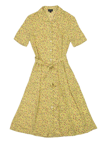  Callipygian Floral-print Midi Dress - Yellow 