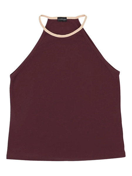  Callipygian Halterneck Tank Top - Red 