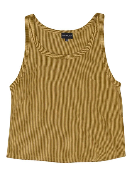  Callipygian Ribbed Tank Top - Brown 
