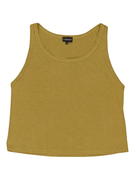  Callipygian Ribbed Vest - Yellow 