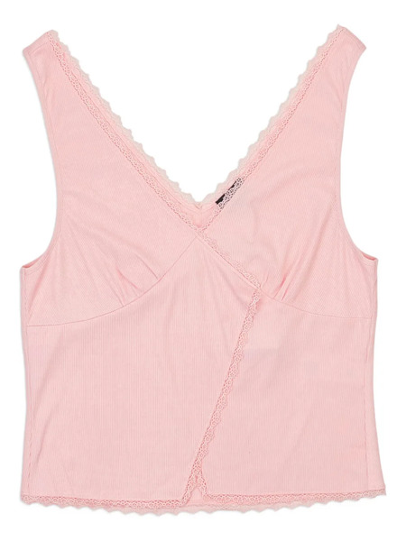  Callipygian V-neck Tank Top - Pink 