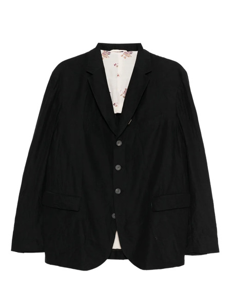  Calmlence Crease-effect Blazer - Black 