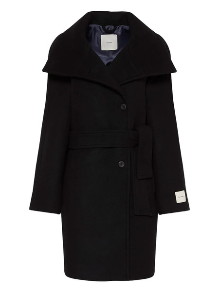  Calvin Klein Belted Coat - Black 