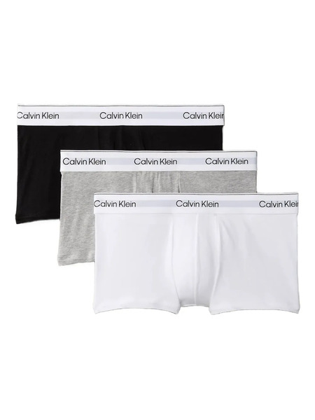  Calvin Klein Branded Waistband Boxer Shorts (pack Of Three) - Grey 