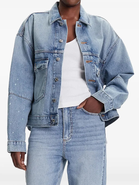  Calvin Klein Buttoned Light Denim Jacket - Blue 