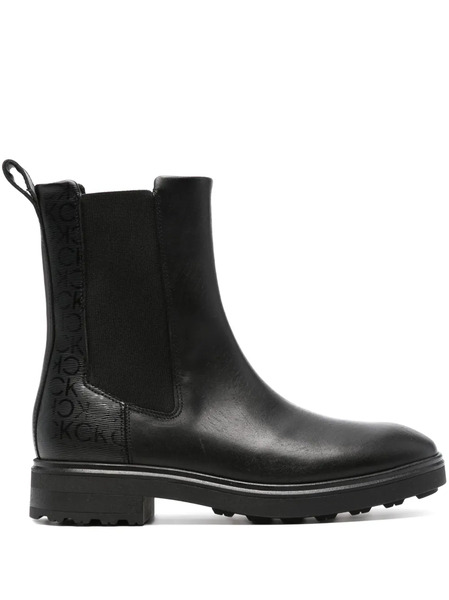 Calvin Klein Cleat 40mm Leather Boots - Black 