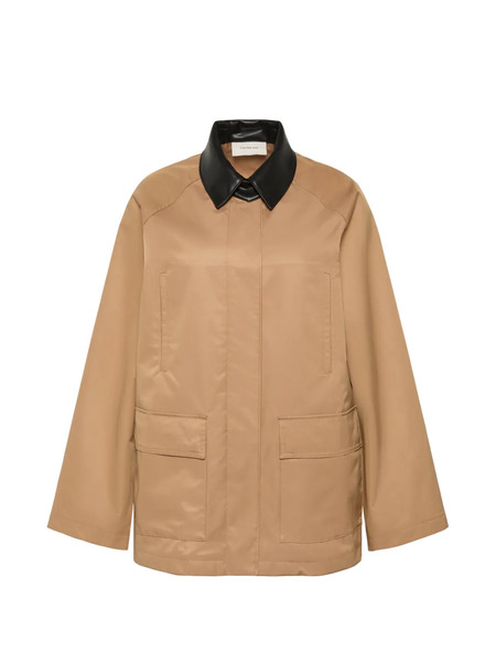  Calvin Klein Contrast-collar Zip-fastening Jacket - Neutrals 