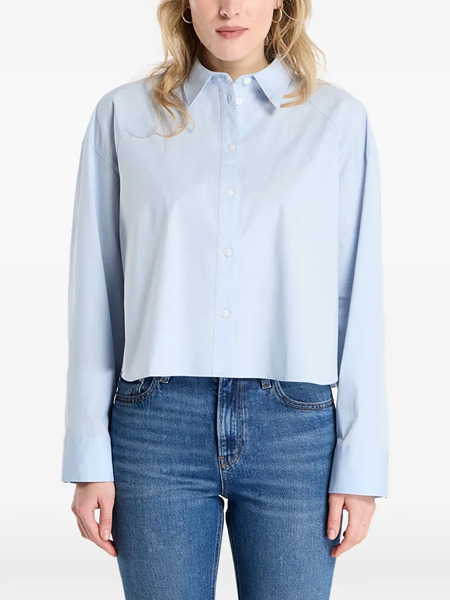  Calvin Klein Cropped Shirt - Blue 