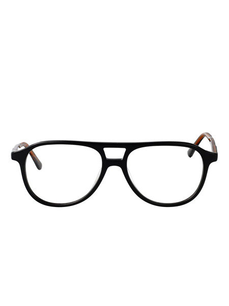 Calvin Klein Double-bridge Round-frame Glasses - Black 