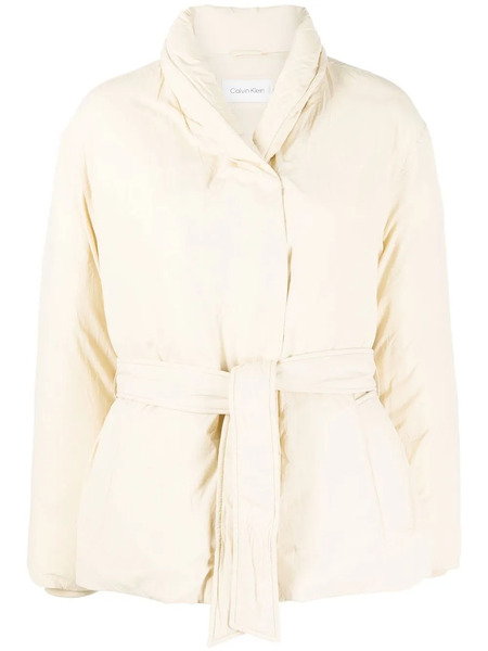  Calvin Klein Down Wrap Puffer Jacket - Neutrals 