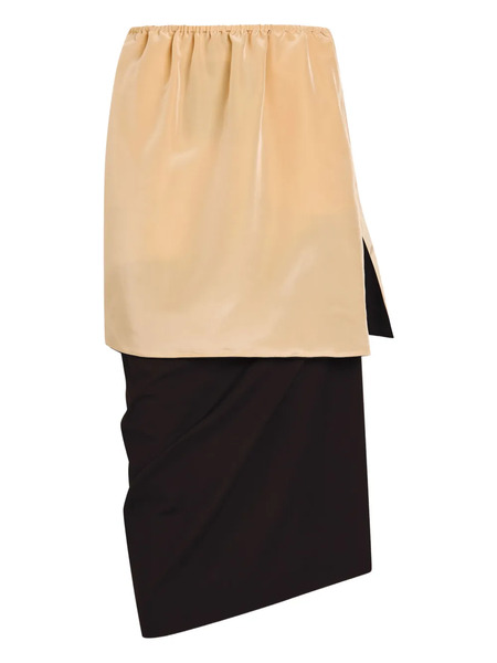  Calvin Klein Elastic-waistband Slit Midi Skirt - Neutrals 