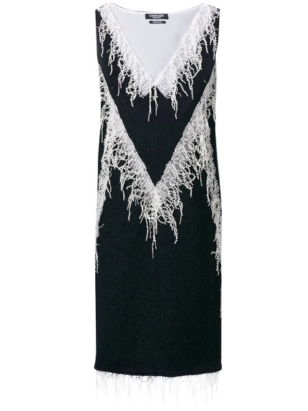  Calvin Klein Embellished Flared Midi Dress - Blue 