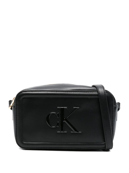  Calvin Klein Embossed-logo Cross Body Bag - Black 