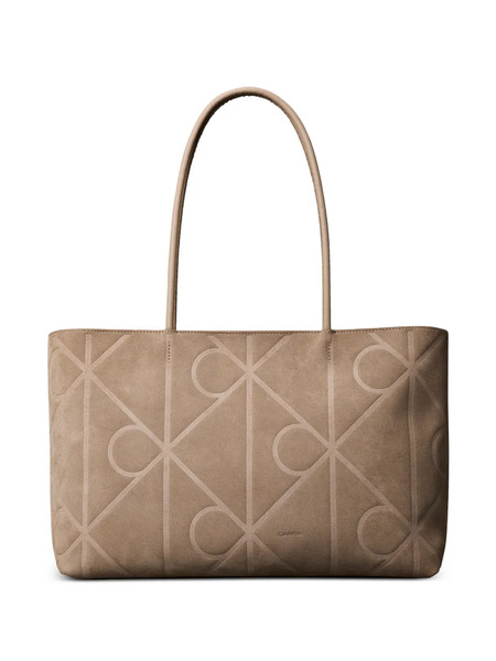  Calvin Klein Embossed Tote Bag - Neutrals 