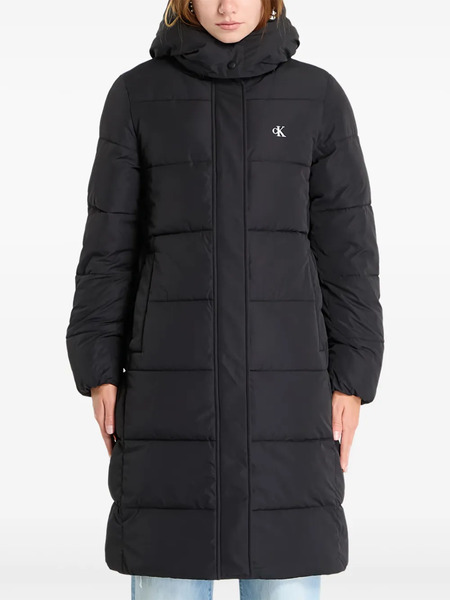  Calvin Klein Hooded Puffer Coat - Black 