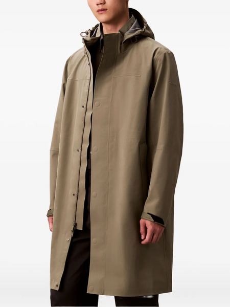  Calvin Klein 3-in-1 Hooded Buttoned Coat - Brown 