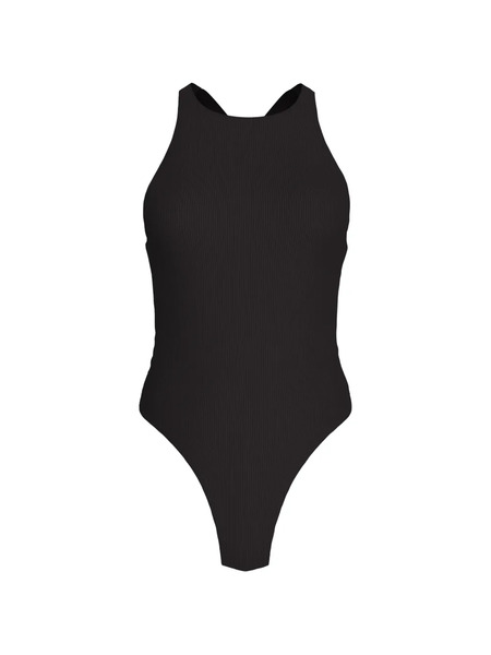  Calvin Klein Intense Power Ribbed Swimsuit - Black 