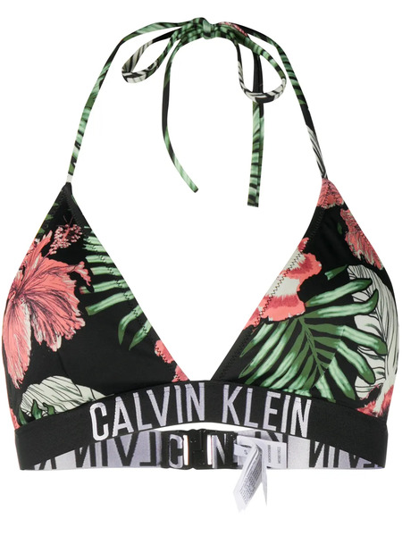  Calvin Klein Intense Power Triangle Bikini Top - Black 