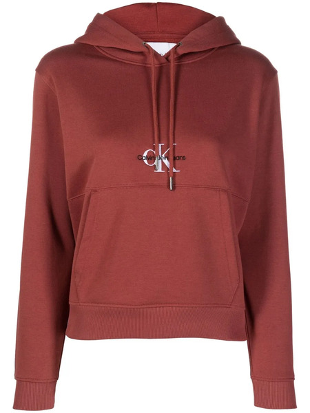  Calvin Klein Jeans Chest-logo Drawstring Hoodie - Brown 