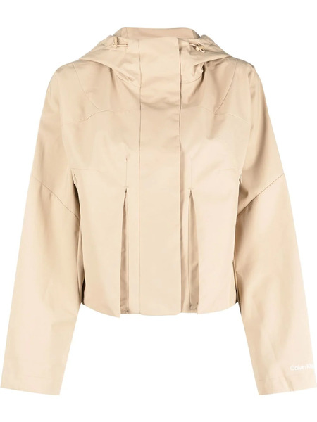  Calvin Klein Jeans Drawstring-hood Rain Jacket - Neutrals 