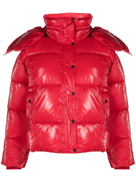  Calvin Klein Jeans Hooded Puffer Coat - Red 