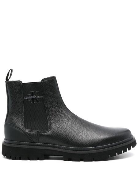  Calvin Klein Jeans Leather Boots - Black 