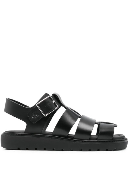  Calvin Klein Jeans Leather Sandals - Black 