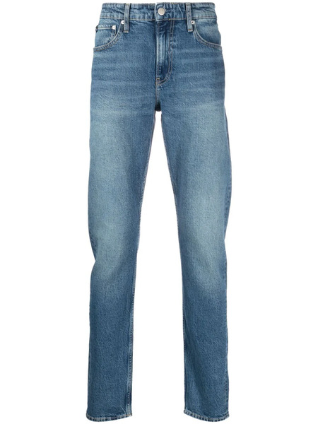  Calvin Klein Jeans Logo-patch Slim-cut Jeans - Blue 