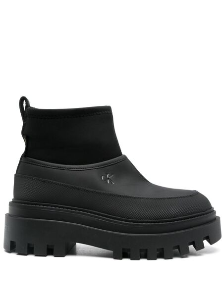  Calvin Klein Jeans Logo-print Boots - Black 