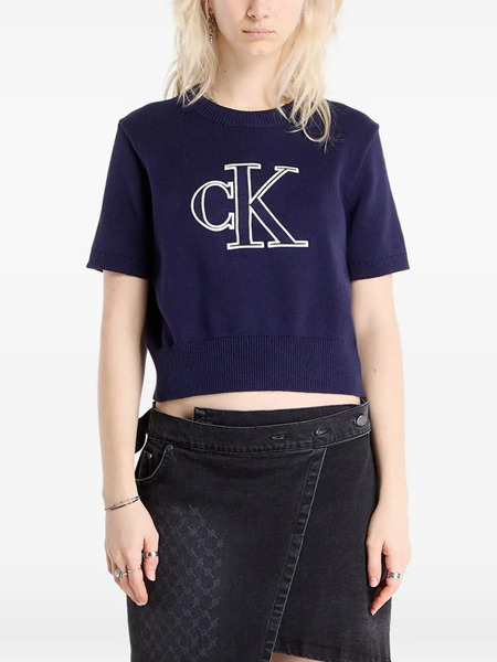  Calvin Klein Jeans Logo-print Top - Purple 