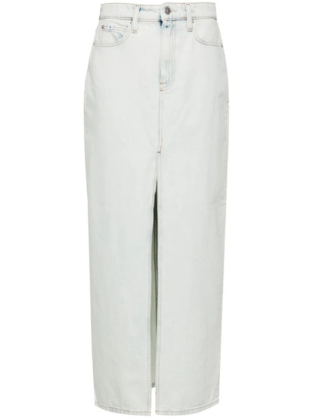  Calvin Klein Jeans Mid-rise Denim Midi Skirt - 1aa Denim Light 