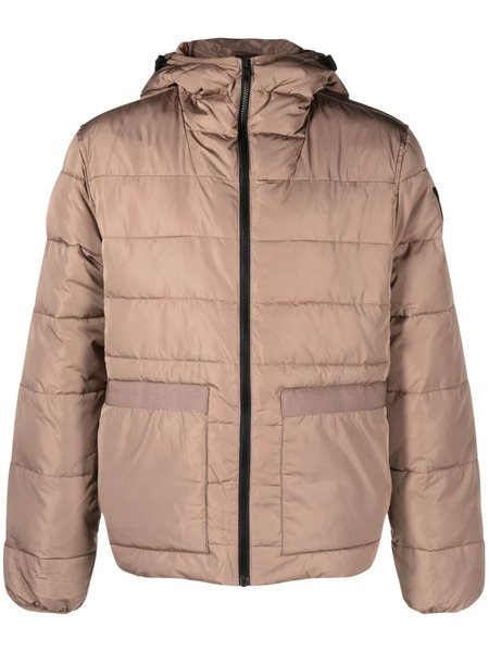  Calvin Klein Jeans Padded Hooded Jacket - Brown 